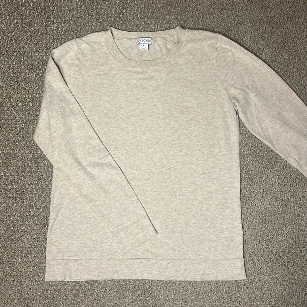 J.Crew Women’s Cream Crewneck Sweater - Size S